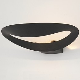 Luminária de parede artística com 1 luz em preto e branco