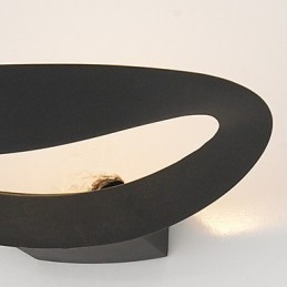 Luminária de parede artística com 1 luz em preto e branco