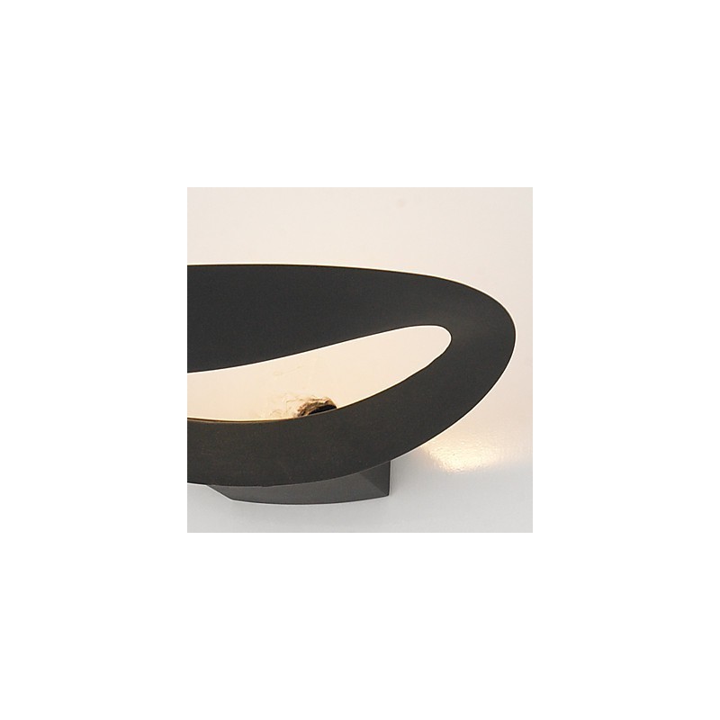 Luminária de parede artística com 1 luz em preto e branco