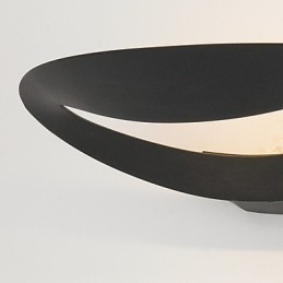 Luminária de parede artística com 1 luz em preto e branco