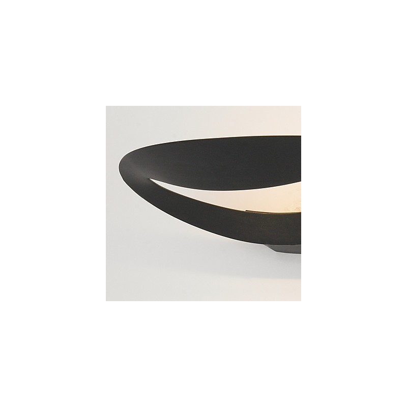 Luminária de parede artística com 1 luz em preto e branco