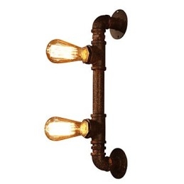 Apliques de parede estilo mini chalé rústico metal