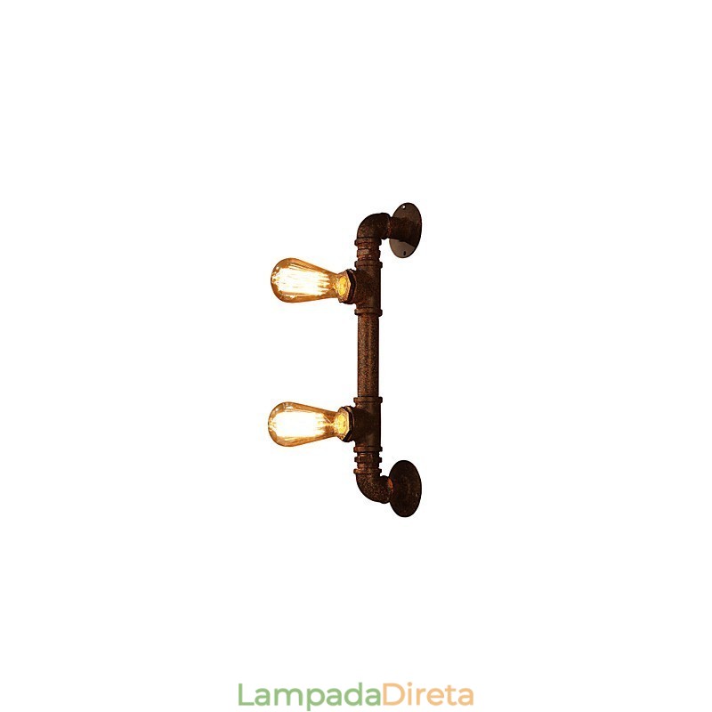 Apliques de parede estilo mini chalé rústico metal