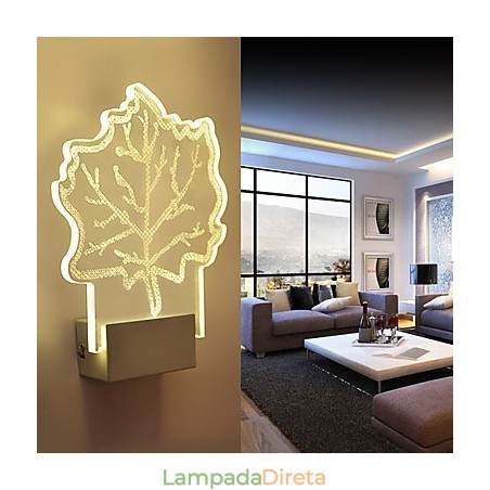 Luminária de parede acrílica PVC Lâmpada de luz Chip Moderna Contemporânea Metal Luminária de parede acrílica PVC Lâmpada de luz Chip Moderna Contemporânea Metal