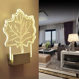 Luminária de parede acrílica PVC Lâmpada de luz Chip Moderna Contemporânea Metal