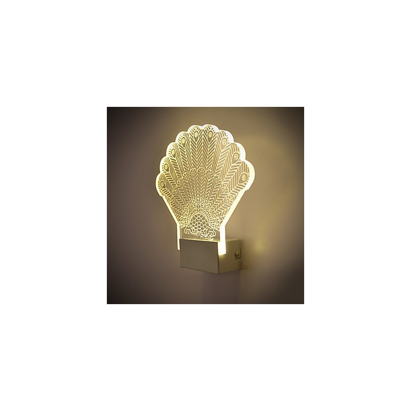 Luminária de parede acrílica PVC Luminária moderna contemporânea Metal