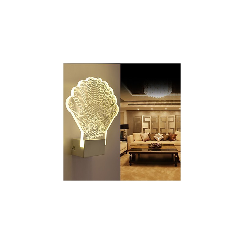 Luminária de parede acrílica PVC Luminária moderna contemporânea Metal