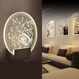 Luminária de parede acrílica PVC Luminária moderna contemporânea Metal