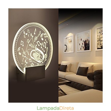 Luminária de parede acrílica PVC Luminária moderna contemporânea Metal Luminária de parede acrílica PVC Luminária moderna contemporânea Metal