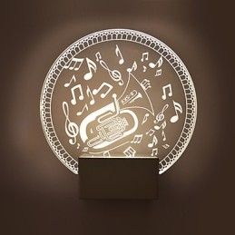 Luminária de parede acrílica PVC Luminária moderna contemporânea Metal