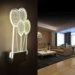 Luminária de parede acrílica PVC Luminária moderna contemporânea Metal