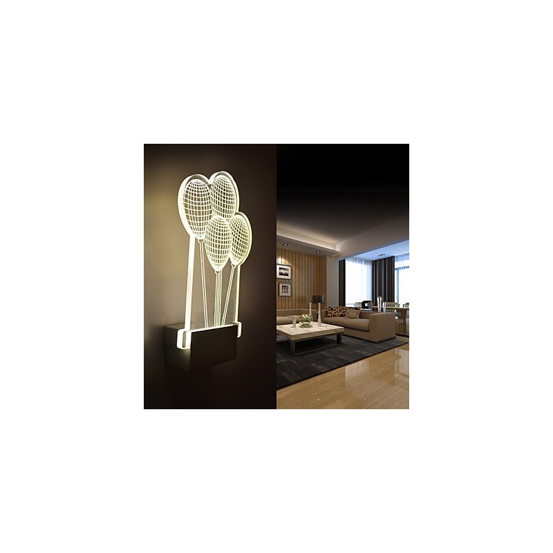 Luminária de parede acrílica PVC Luminária moderna contemporânea Metal