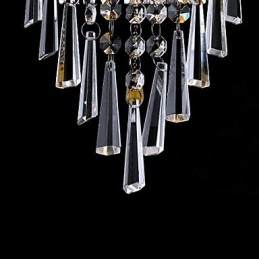 Luminária de parede de cristal elegante com 1 luz