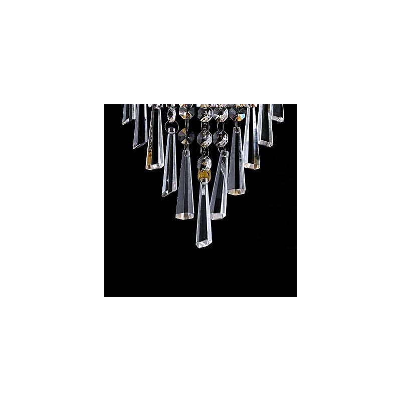 Luminária de parede de cristal elegante com 1 luz