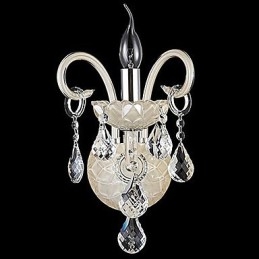 Apliques de parede de cristal Luzes de parede ao ar livre Luzes de parede de vela Luzes de parede de leitura Moderno Contemporâneo Metal