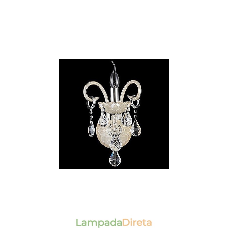 Apliques de parede de cristal Luzes de parede ao ar livre Luzes de parede de vela Luzes de parede de leitura Moderno Contemporâneo Metal