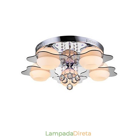 Controle remoto 5 luzes com luz de teto moderna azul vermelha embutida Controle remoto 5 luzes com luz de teto moderna azul vermelha embutida