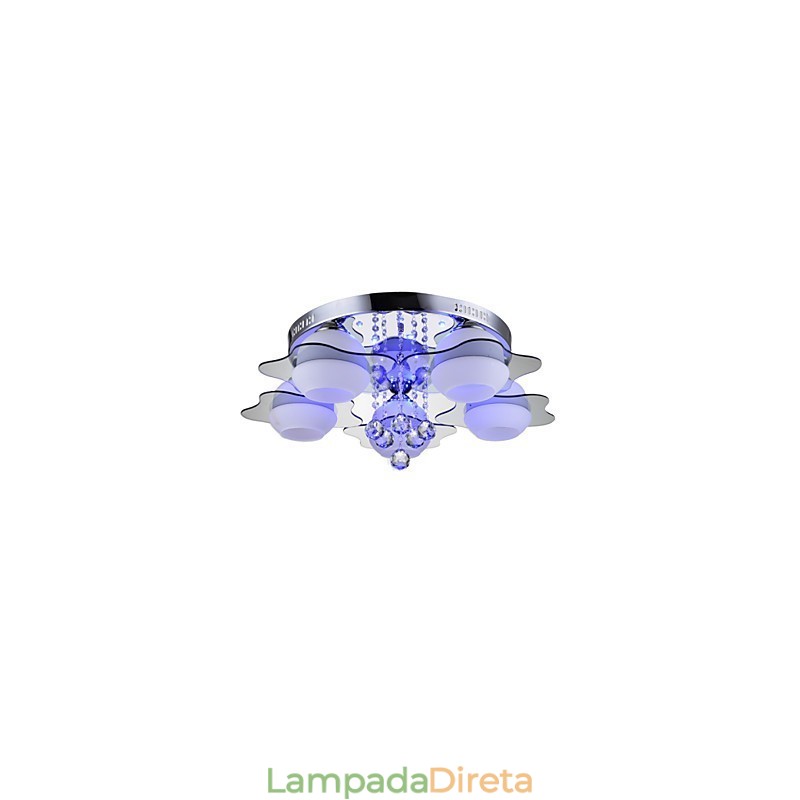Controle remoto 5 luzes com luz de teto moderna azul vermelha embutida