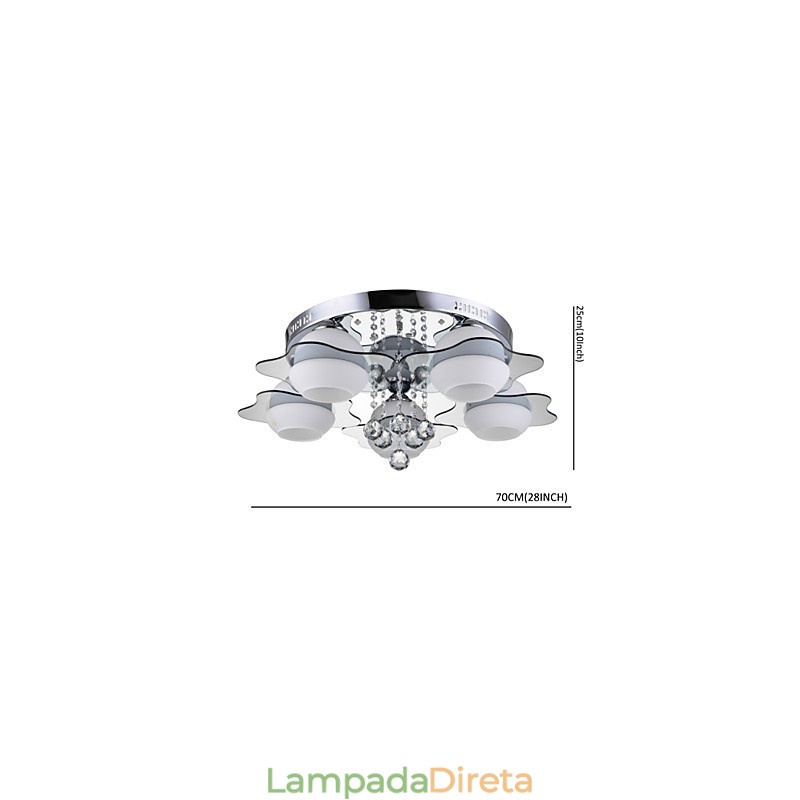 Controle remoto 5 luzes com luz de teto moderna azul vermelha embutida