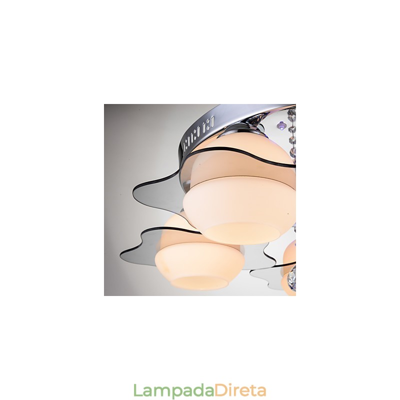 Controle remoto 5 luzes com luz de teto moderna azul vermelha embutida