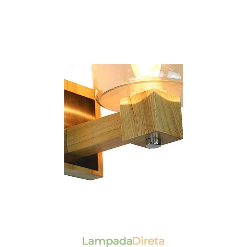 Apliques de parede Mini Estilo Tradicional Clássico Madeira Bambu