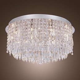 Moderno Contemporâneo Cristal Cromado Montagem Embutida