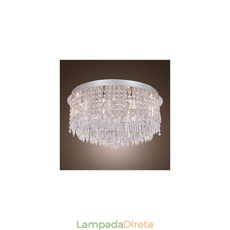 Moderno Contemporâneo Cristal Cromado Montagem Embutida