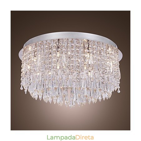 Moderno Contemporâneo Cristal Cromado Montagem Embutida Moderno Contemporâneo Cristal Cromado Montagem Embutida