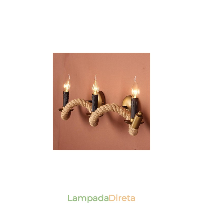 Mini Estilo Arandelas de Parede Country Metal