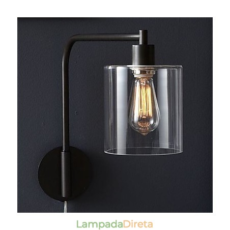 Luminária de parede moderna com cúpula de vidro Luminária de parede moderna com cúpula de vidro