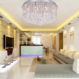 Moderno Contemporâneo Cristal Cromado Montagem Embutida
