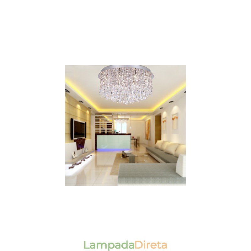 Moderno Contemporâneo Cristal Cromado Montagem Embutida