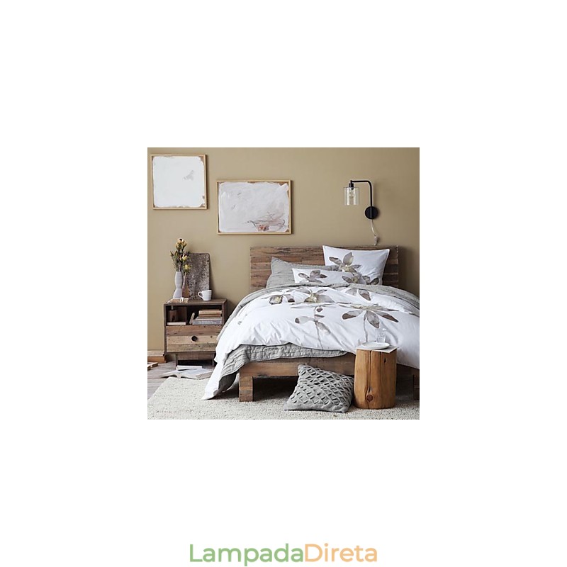 Luminária de parede moderna com cúpula de vidro