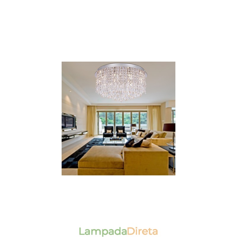 Moderno Contemporâneo Cristal Cromado Montagem Embutida