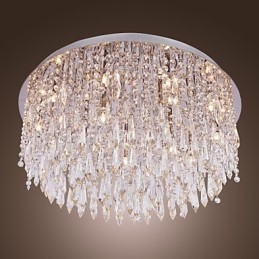 Moderno Contemporâneo Cristal Cromado Montagem Embutida