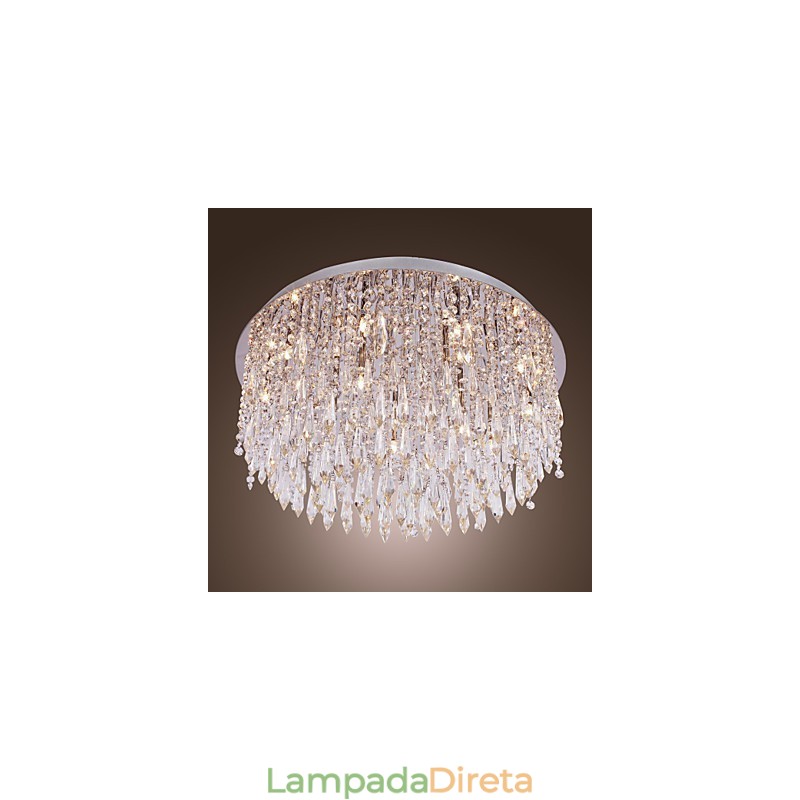 Moderno Contemporâneo Cristal Cromado Montagem Embutida