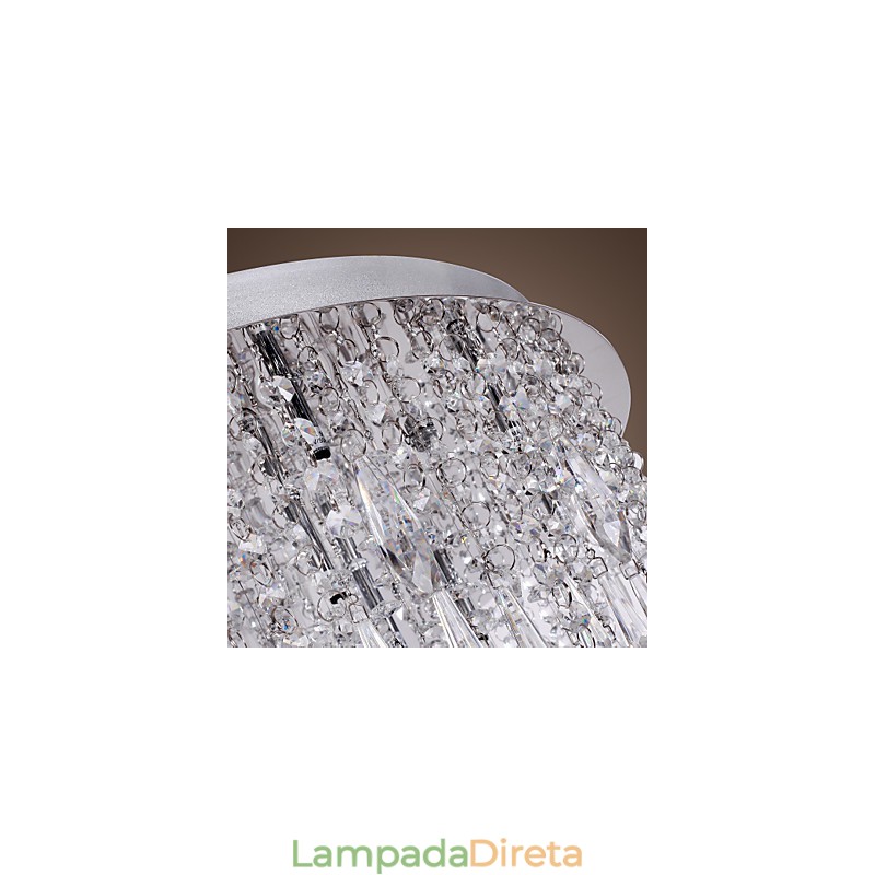 Moderno Contemporâneo Cristal Cromado Montagem Embutida