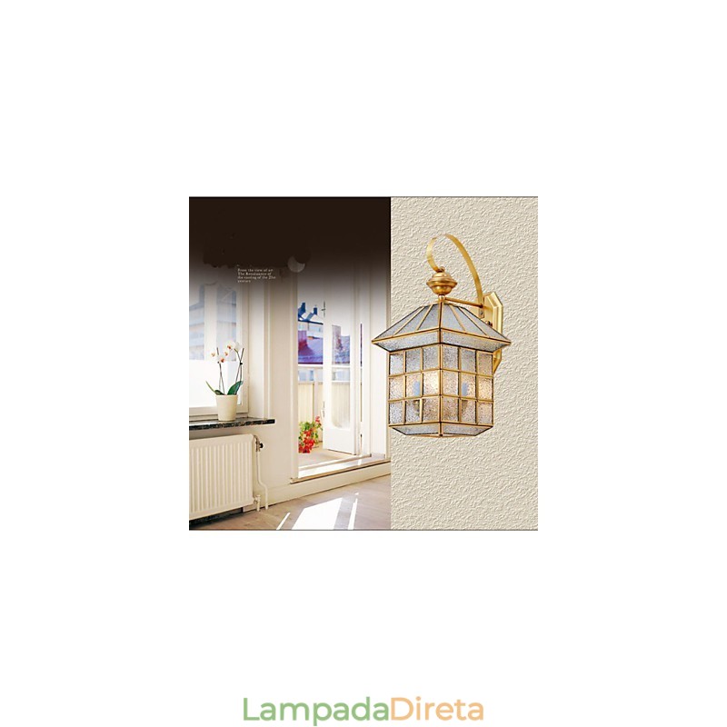 Lâmpada externa Lâmpada de jardim Lâmpada externa Lâmpada de cobre completo D