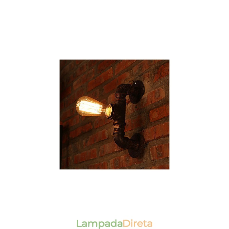 Arandelas de parede retrô estilo mini chalé rústico metal