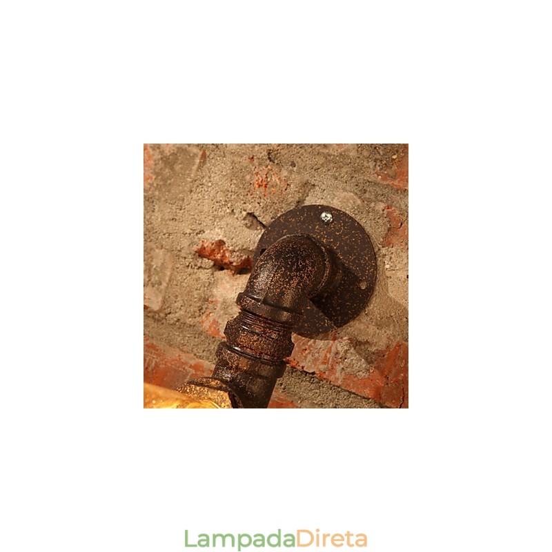 Arandelas de parede retrô estilo mini chalé rústico metal