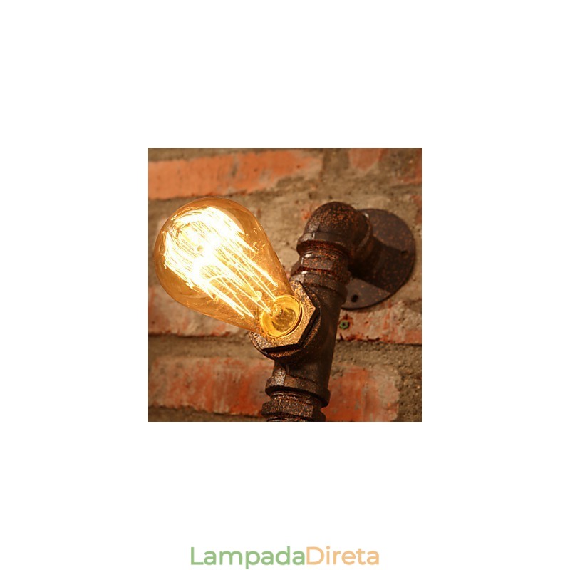Arandelas de parede retrô estilo mini chalé rústico metal
