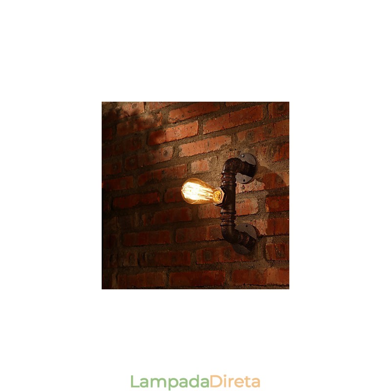 Arandelas de parede retrô estilo mini chalé rústico metal