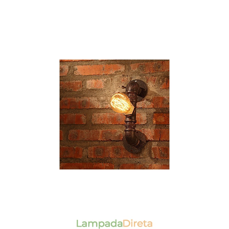 Arandelas de parede retrô estilo mini chalé rústico metal