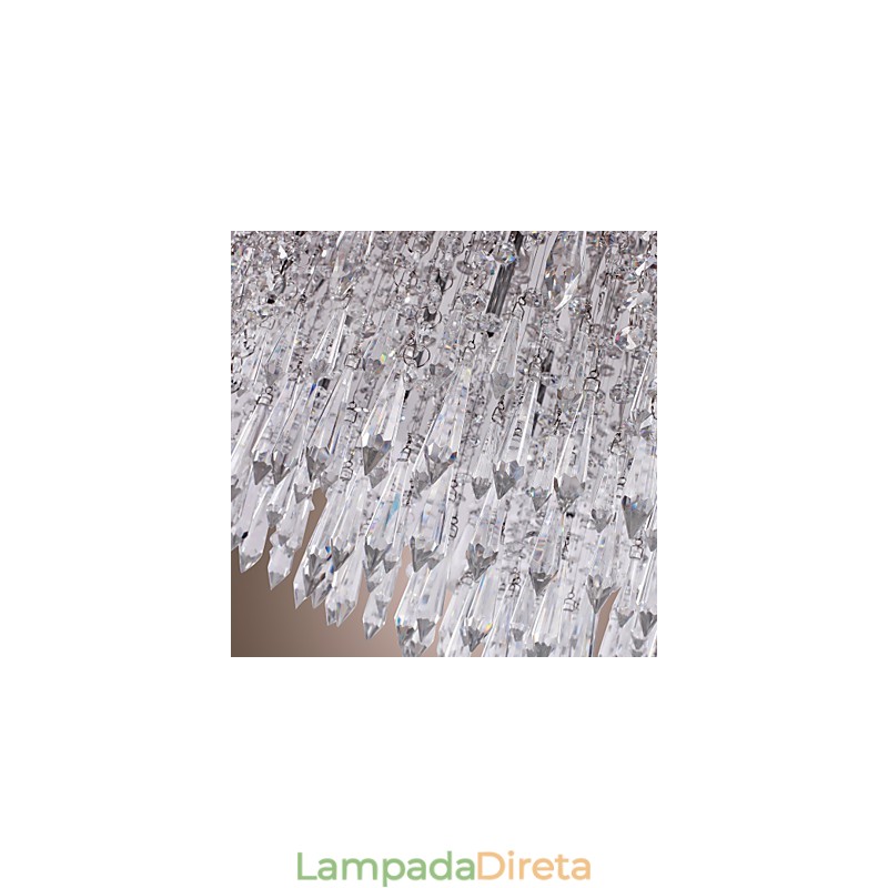 Moderno Contemporâneo Cristal Cromado Montagem Embutida