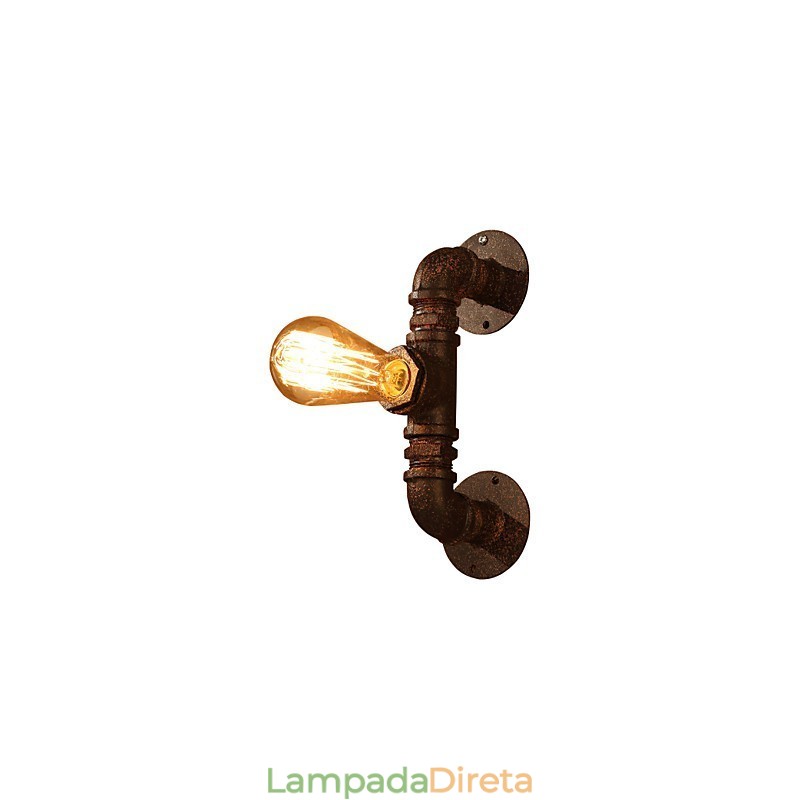 Arandelas de parede retrô estilo mini chalé rústico metal