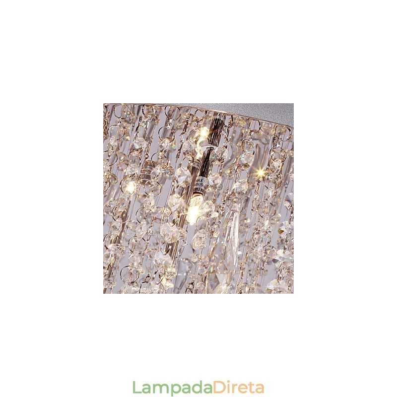 Moderno Contemporâneo Cristal Cromado Montagem Embutida