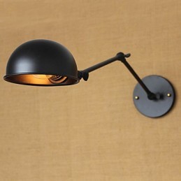 Arandelas de parede Luzes de balanço Luzes de parede de leitura Mini estilo rústico Lodge Metal