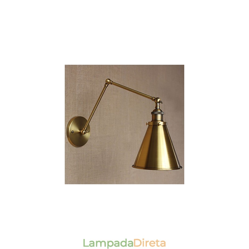 Arandelas de parede Luzes de balanço Luzes de parede de leitura Mini estilo rústico Lodge Metal