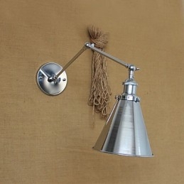 Arandelas de parede Luzes de balanço Luzes de parede de leitura Mini estilo rústico Lodge Metal