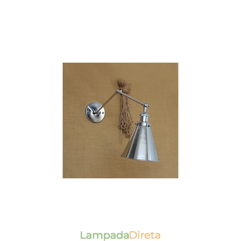Arandelas de parede Luzes de balanço Luzes de parede de leitura Mini estilo rústico Lodge Metal